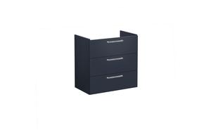 VitrA Root Flat 80cm 3 Drawer Washbasin Unit - Matt Dark Blue