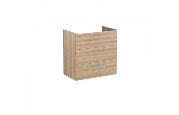 VitrA Root Flat 80cm 3 Drawer Washbasin Unit - Natural Oak