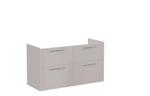 VitrA Root Flat 120cm 4 Drawer Washbasin Unit - Bright Sahara Beige