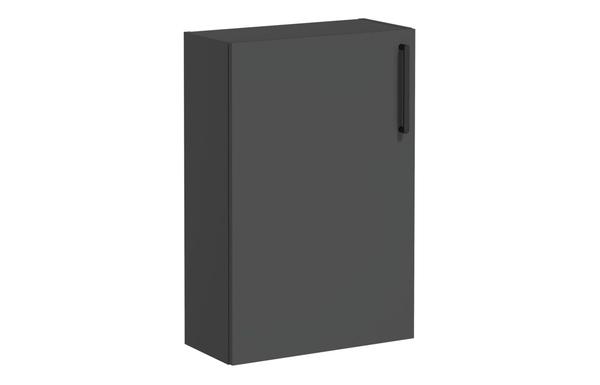 VitrA Root Flat 55cm 1 Door Slim Lower/Base Unit (LH Hinge) - Matt Storm Grey