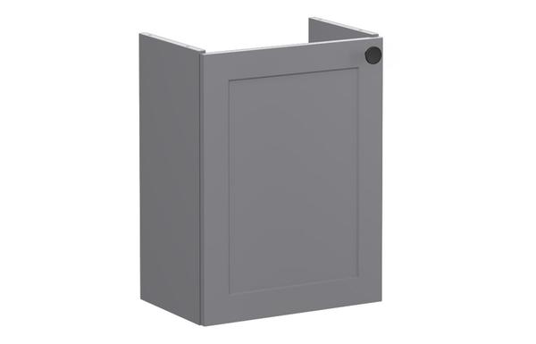 VitrA Root Classic 40cm 1 Door Wall Hung Slim Washbasin Unit (LH Hinge) - Matt Grey