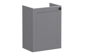 VitrA Root Classic 40cm 1 Door Wall Hung Slim Washbasin Unit (LH Hinge) - Matt Grey