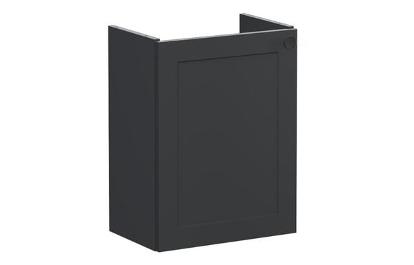 VitrA Root Classic 40cm 1 Door Wall Hung Slim Washbasin Unit (LH Hinge) - Matt Graphite