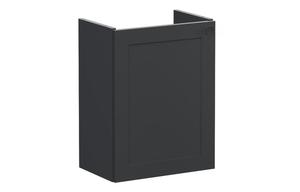 VitrA Root Classic 40cm 1 Door Wall Hung Slim Washbasin Unit (LH Hinge) - Matt Graphite