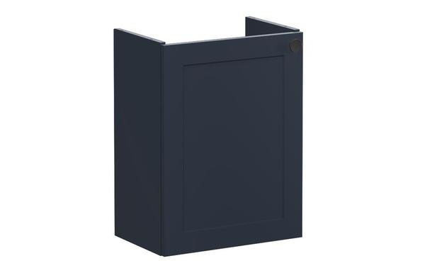 VitrA Root Classic 40cm 1 Door Wall Hung Slim Washbasin Unit (LH Hinge) - Matt Dark Blue