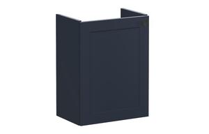 VitrA Root Classic 40cm 1 Door Wall Hung Slim Washbasin Unit (LH Hinge) - Matt Dark Blue