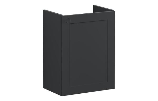 VitrA Root Classic 40cm 1 Door Wall Hung Slim Washbasin Unit (RH Hinge) - Matt Graphite