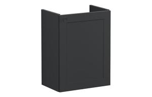 VitrA Root Classic 40cm 1 Door Wall Hung Slim Washbasin Unit (RH Hinge) - Matt Graphite