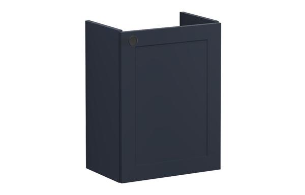 VitrA Root Classic 40cm 1 Door Wall Hung Slim Washbasin Unit (RH Hinge) - Matt Dark Blue
