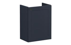 VitrA Root Classic 40cm 1 Door Wall Hung Slim Washbasin Unit (RH Hinge) - Matt Dark Blue