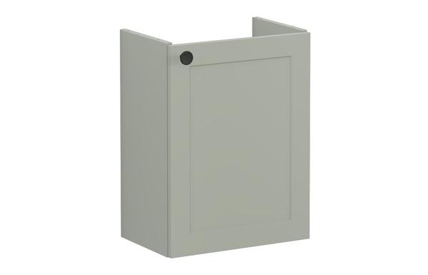 VitrA Root Classic 40cm 1 Door Wall Hung Slim Washbasin Unit (RH Hinge) - Matt Retro Green