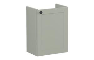 VitrA Root Classic 40cm 1 Door Wall Hung Slim Washbasin Unit (RH Hinge) - Matt Retro Green