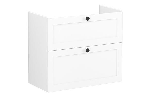VitrA Root Classic 80cm 2 Drawer Slim Washbasin Unit - Matt White