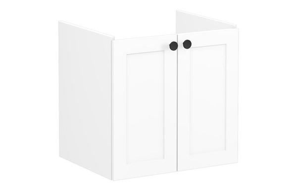 VitrA Root Classic 60cm 2 Door Wall Hung Washbasin Unit - Matt White