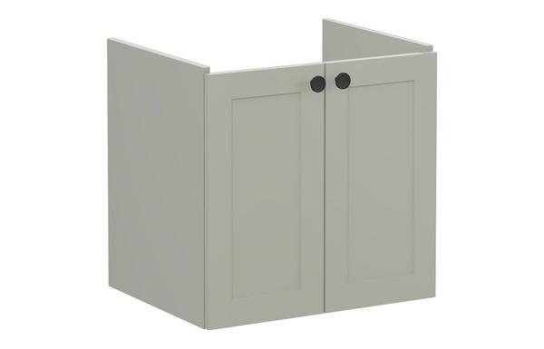 VitrA Root Classic 60cm 2 Door Wall Hung Washbasin Unit - Matt Retro Green