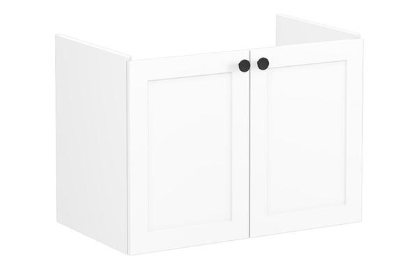 VitrA Root Classic 80cm 2 Door Wall Hung Washbasin Unit - Matt White