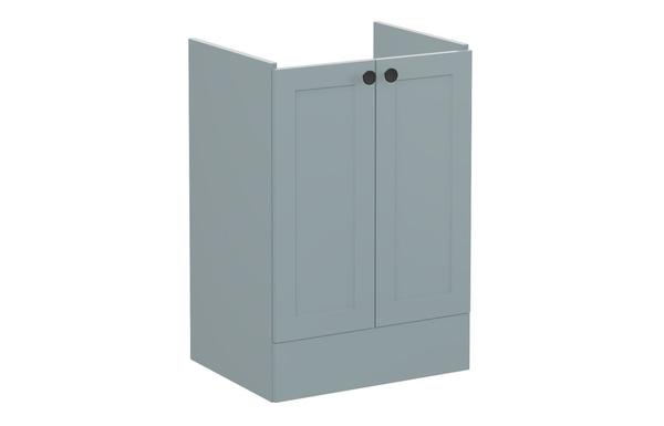 VitrA Root Classic 60cm 2 Door Floor Standing Washbasin Unit - Matt Fjord Green
