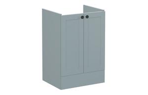VitrA Root Classic 60cm 2 Door Floor Standing Washbasin Unit - Matt Fjord Green