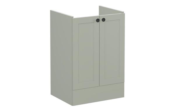 VitrA Root Classic 60cm 2 Door Floor Standing Washbasin Unit - Matt Retro Green
