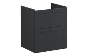 VitrA Root Classic 60cm 2 Drawer Washbasin Unit - Matt Graphite