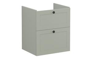 VitrA Root Classic 60cm 2 Drawer Washbasin Unit - Matt Retro Green