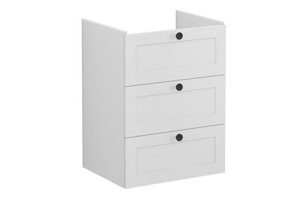 VitrA Root Classic 60cm 3 Drawer Washbasin Unit - Matt Light Grey