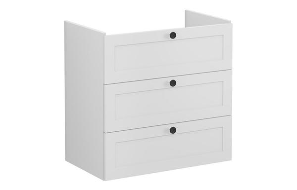 VitrA Root Classic 80cm 3 Drawer Washbasin Unit - Matt Light Grey