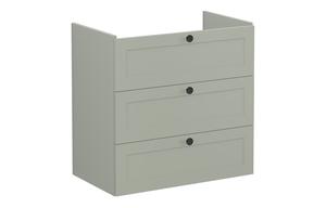 VitrA Root Classic 80cm 3 Drawer Washbasin Unit - Matt Retro Green