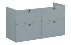 VitrA Root Classic 120cm 4 Drawer Washbasin Unit - Matt Fjord Green