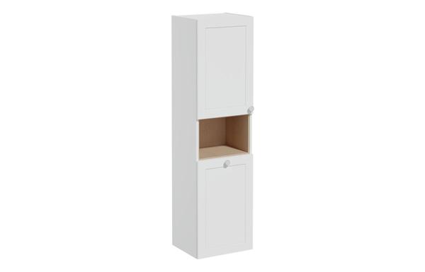 VitrA Root Classic 40cm 2 Door Semi-Tall Unit w/Laundry Basket (LH Hinge) - Matt Light Grey