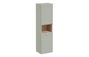 VitrA Root Classic 40cm 2 Door Semi-Tall Unit w/Laundry Basket (LH Hinge) - Matt Retro Green