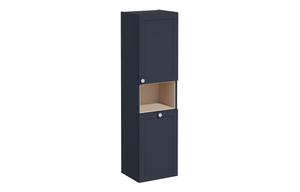 VitrA Root Classic 40cm 2 Door Semi-Tall Unit w/Laundry Basket (RH Hinge) - Matt Dark Blue