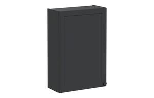 VitrA Root Classic 60cm 1 Door Upper/Wall Unit (LH Hinge) - Matt Graphite