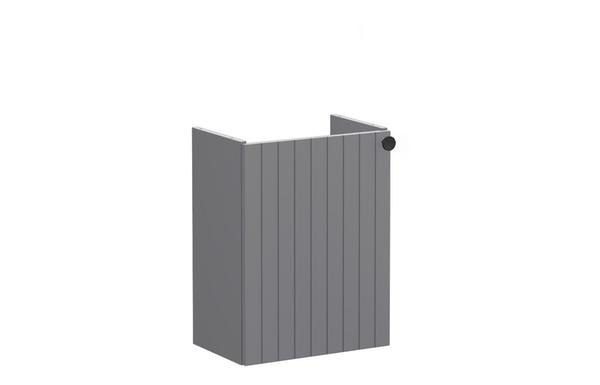VitrA Root Groove 40cm 1 Door Wall Hung Slim Washbasin Unit (LH Hinge) - Matt Grey