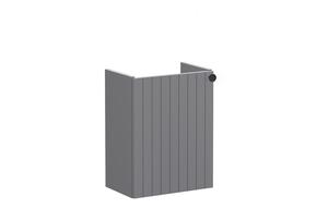 VitrA Root Groove 40cm 1 Door Wall Hung Slim Washbasin Unit (LH Hinge) - Matt Grey