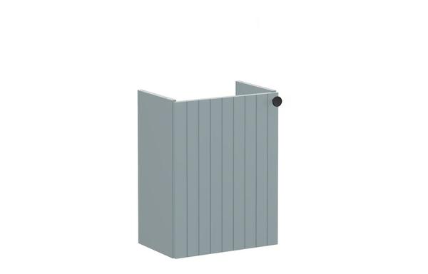VitrA Root Groove 40cm 1 Door Wall Hung Slim Washbasin Unit (LH Hinge) - Matt Fjord Green