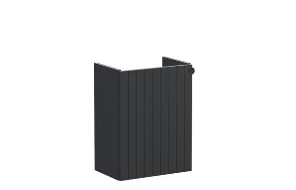 VitrA Root Groove 40cm 1 Door Wall Hung Slim Washbasin Unit (LH Hinge) - Matt Graphite