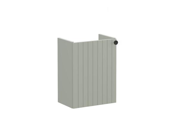 VitrA Root Groove 40cm 1 Door Wall Hung Slim Washbasin Unit (LH Hinge) - Matt Retro Green