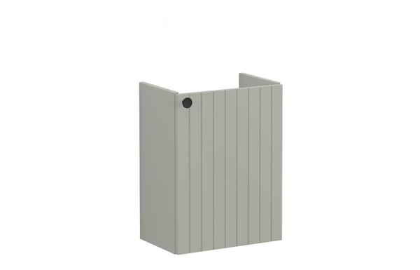 VitrA Root Groove 40cm 1 Door Wall Hung Slim Washbasin Unit (RH Hinge) - Matt Retro Green