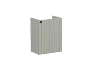 VitrA Root Groove 40cm 1 Door Wall Hung Slim Washbasin Unit (RH Hinge) - Matt Retro Green