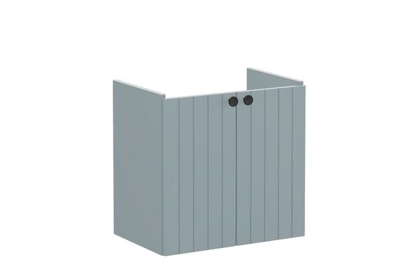 VitrA Root Groove 60cm 2 Door Wall Hung Slim Washbasin Unit - Matt Fjord Green
