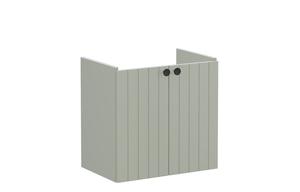 VitrA Root Groove 60cm 2 Door Wall Hung Slim Washbasin Unit - Matt Retro Green