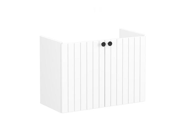 VitrA Root Groove 80cm 2 Door Wall Hung Slim Washbasin Unit - Matt White