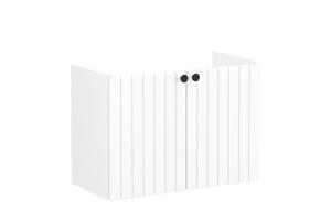 VitrA Root Groove 80cm 2 Door Wall Hung Slim Washbasin Unit - Matt White