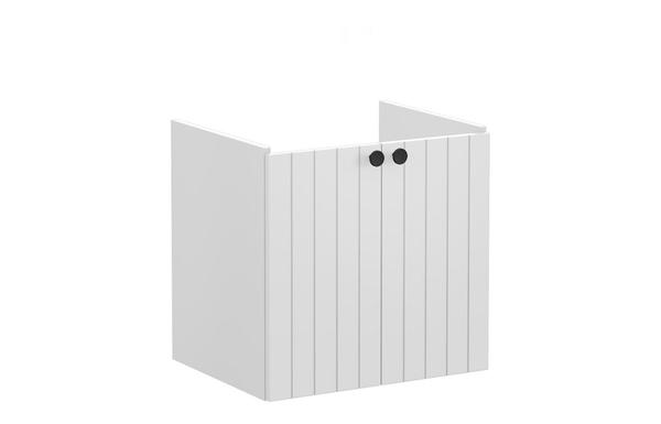 VitrA Root Groove 60cm 2 Door Wall Hung Washbasin Unit - Matt Light Grey