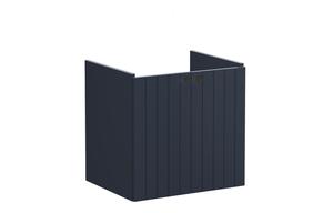 VitrA Root Groove 60cm 2 Door Wall Hung Washbasin Unit - Matt Dark Blue