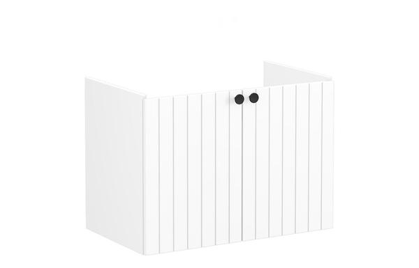 VitrA Root Groove 80cm 2 Door Wall Hung Washbasin Unit - Matt White