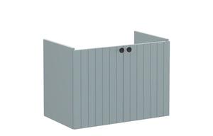 VitrA Root Groove 80cm 2 Door Wall Hung Washbasin Unit - Matt Fjord Green