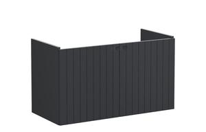 VitrA Root Groove 100cm 2 Door Washbasin Unit - Matt Graphite