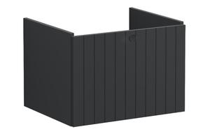 VitrA Root Groove 60cm 1 Drawer Washbasin Unit - Matt Graphite